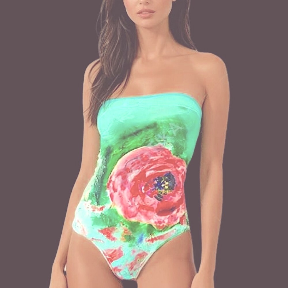 Brand New Bandeau Swimsuit/Bodysuit Springtime in California -